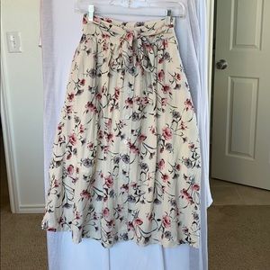 Floral midi skirt